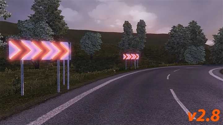ETS2 Dangerous Turn Lights V2.8 (1.53)