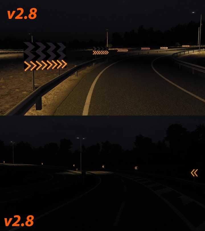 ETS2 Dangerous Turn Lights V2.8 (1.53)