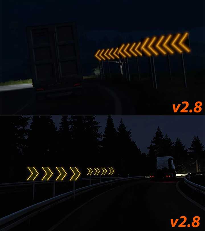 ETS2 Dangerous Turn Lights V2.8 (1.53)