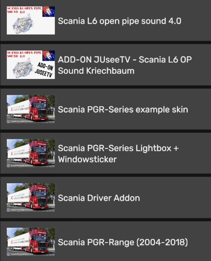 ETS2 Kriechbaum Scania L6 Open Pipe Sound To Scania Pgr V1.0 (1.52)