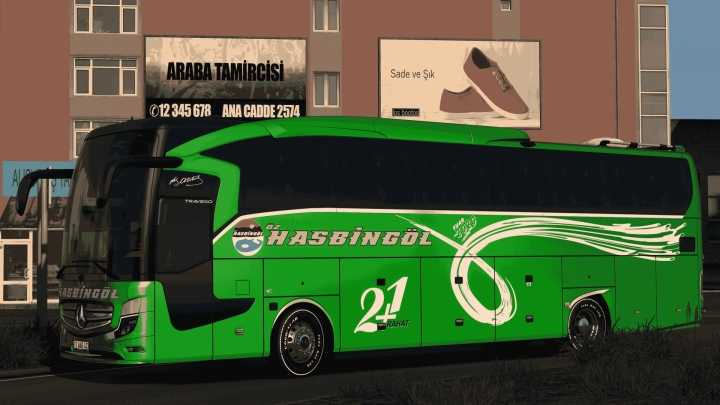 ETS2 Mercedes-Benz Travego 15 Shd E6 Oz Hasbingol Ve Cesur Bingol Skinpack V2.0 (1.53)
