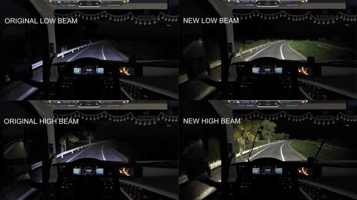 ETS2 Original Head Lights Improved (1.53)