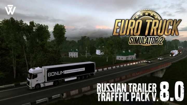 ETS2 Russian Trailer Traffic Pack V8.0 (1.53)
