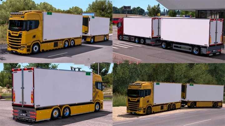 ETS2 Scania Nextgen Autotreno Frigo + Rimorchio (Bdf Refeer With Trailer) Megamod (1.53)