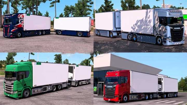 ETS2 Scania Nextgen Autotreno Frigo + Rimorchio (Bdf Refeer With Trailer) Megamod (1.53)