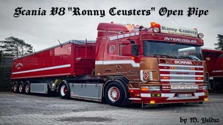 ETS2 Scania V8 Ronny Ceusters Open Pipe V2.0 (1.53)