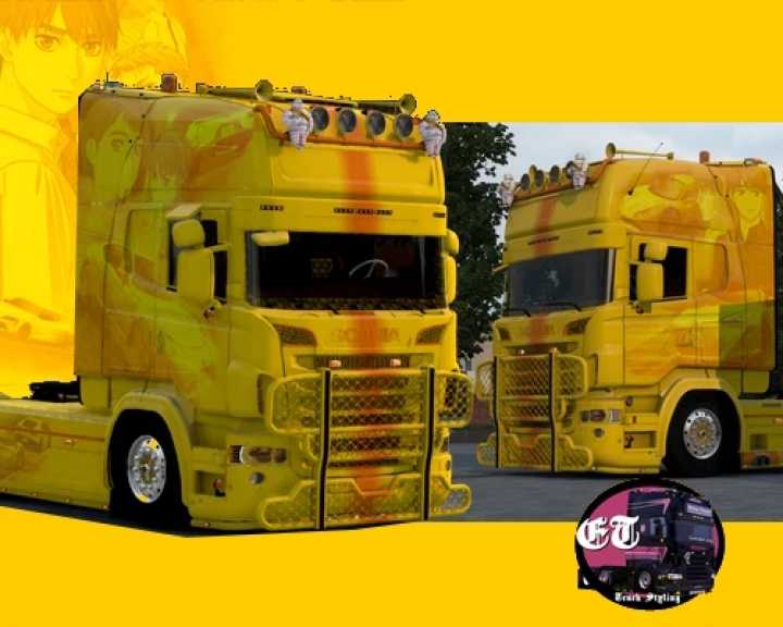 ETS2 Skin Mf Ghost For Scania Jusee V1.0 (1.52)