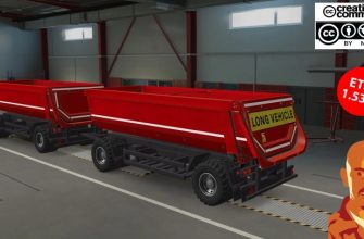 Прицеп для сельскохозяйственной техники ETS2 V3.0 (1.53)