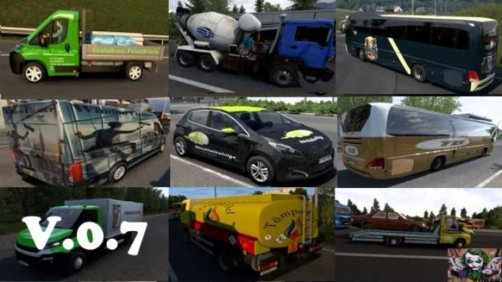 ETS2 Aitraffic Vehicle Paint-Job Pack V0.7 (1.53)