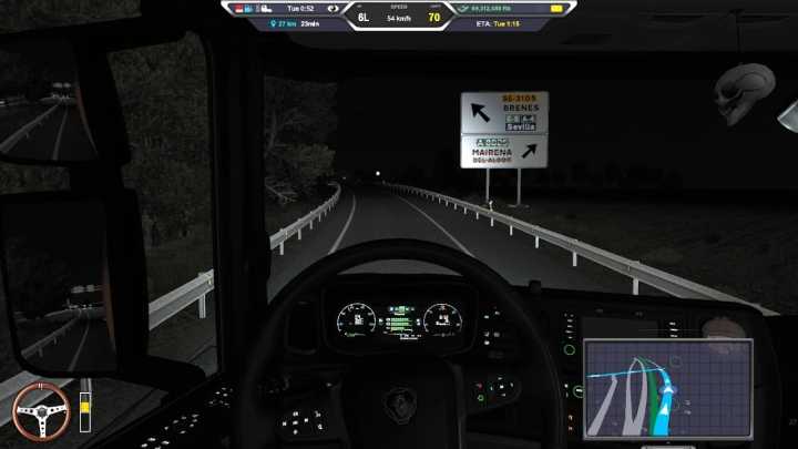 ETS2 Brighter Low Beam & Reverse Lights V1.53.241219 (1.53)