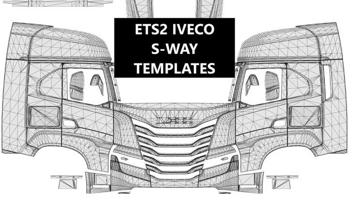 ETS2 Iveco S-Way Skin Templates V1.53 (1.53)