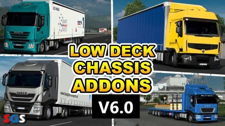 ETS2 Low Deck Chassis Addons For Schumis Trucks V6.0 (1.53)