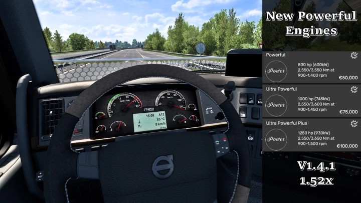 ETS2 New Powerful Engines V1.4.1 (1.52)
