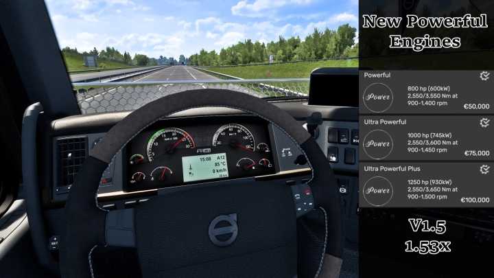 ETS2 New Powerful Engines V1.5 (1.53)