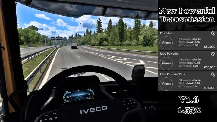 ETS2 New Powerful Transmission V1.6 (1.53)