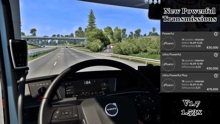 ETS2 New Powerful Transmissions V1.7 (1.53)