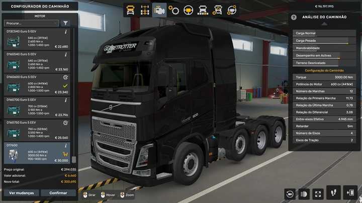 Volvo FH16 2012 D17 600 HP Engine V1.0