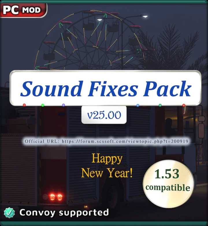 ETS2 Sound Fixes Pack V25.00 (1.53)