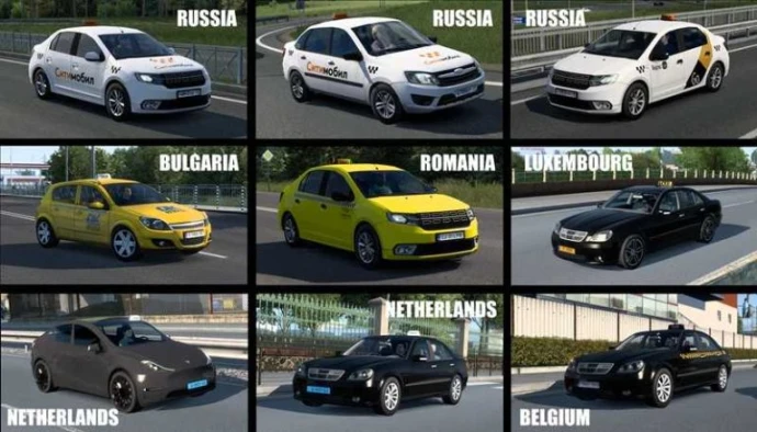 ETS2 1.53 - Taxicabs AI Pack V1.1