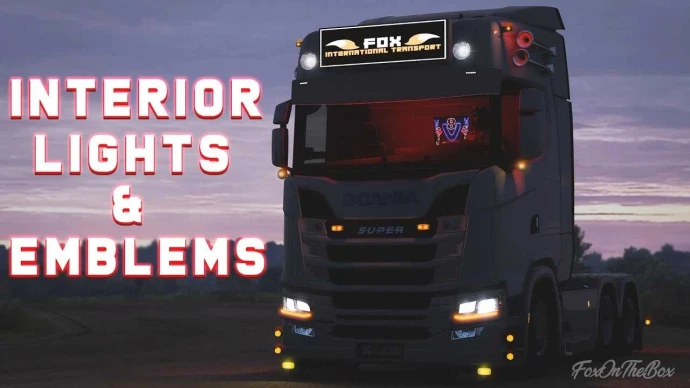 ETS2 1.53 - Внутреннее освещение и эмблемы V25.02