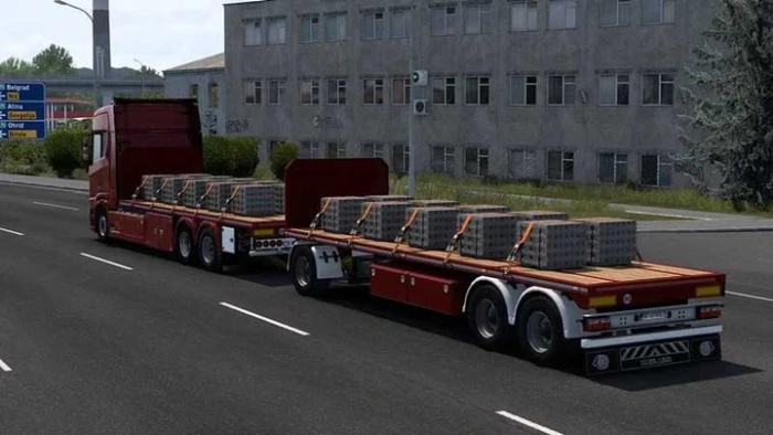 ETS2 1.53 - Добавление грузового трейлера и тандема грузовика Флемминг V1.0