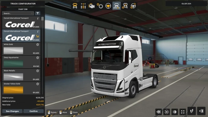 ETS2 1.53 - Volvo FH 4/5/6 Corcel International Transport Skins V1.0