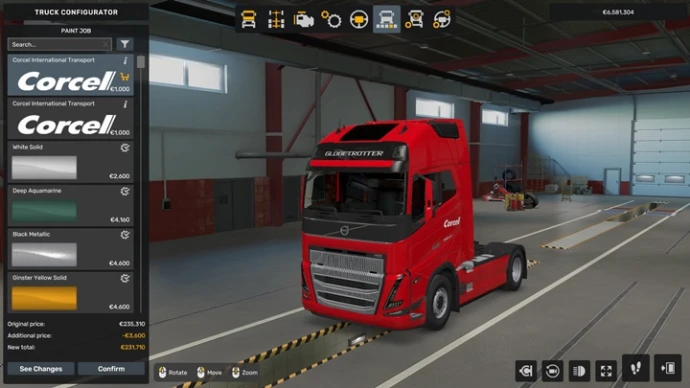 ETS2 1.53 - Volvo FH 4/5/6 Corcel International Transport Skins V1.0