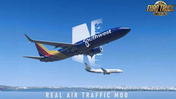 ETS2 1.54 - Real Air Traffic Mod V1.0