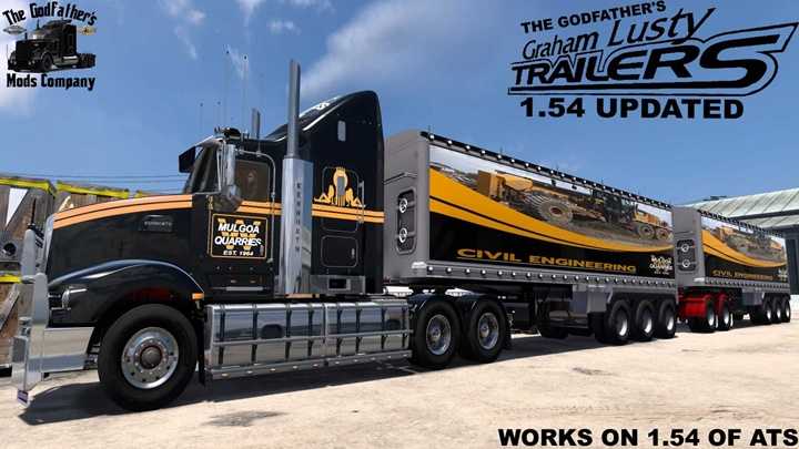 ATS – The Godfathers Graham Lusty Tipper Trailers Pack (1.54)
