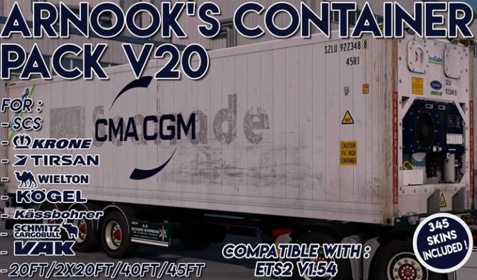 ETS2 1.54 - Arnooks Container Pack V20 ETS2 1.54 - Arnooks Container Pack V20
