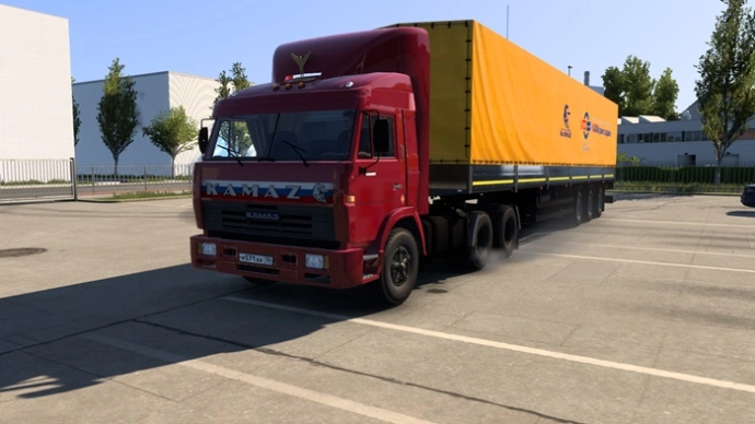ETS2 1.54 - Kamaz-54115 + Trailer