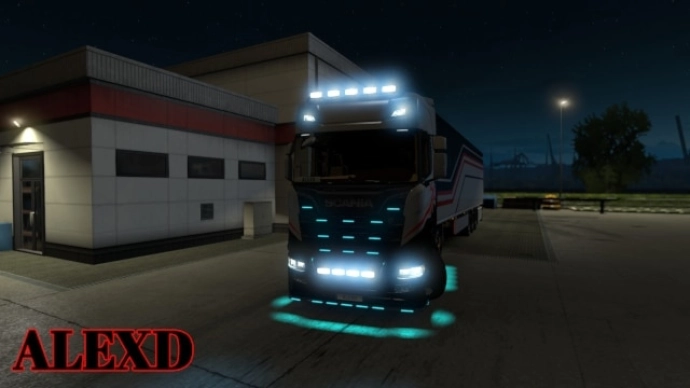 ETS2 1.54 - Alexd Flare and 10.000K Lights for All Trucks V1.0