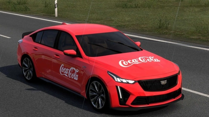 ETS2 1.54 - Скин Coca-Cola для Cadillac CT5-V Black Wing 2022