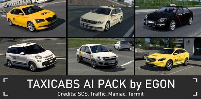 ETS2 1.54 - Taxicabs AI Pack V1.3