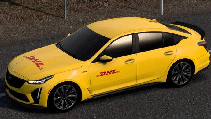 ETS2 1.54 - Cadillac CT5-V Black Wing 2022 DHL Skin V1.0