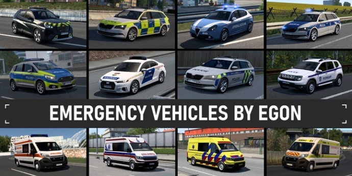 ETS2 1.54 - Экстренные транспортные средства V1.1 ETS2 1.54 - Экстренные транспортные средства V1.1