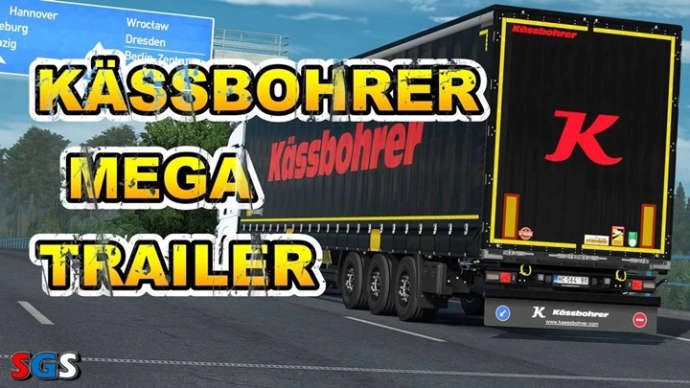 ETS2 1.54 - Прицеп Kassbohrer K.SCD Mega Trailer ETS2 1.54 - Прицеп Kassbohrer K.SCD Mega Trailer