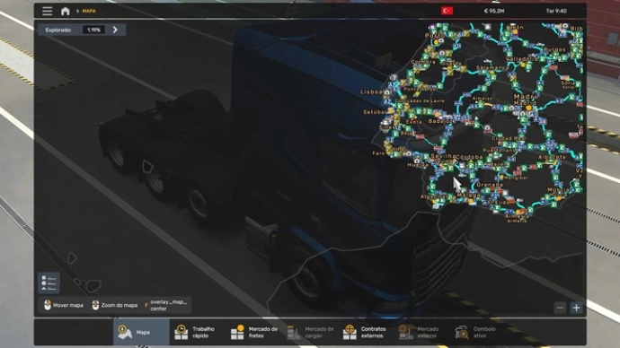 ETS2 1.55 - Неоткрытая карта + Ультра Зум V1.0 ETS2 1.55 - Неоткрытая карта + Ультра Зум V1.0