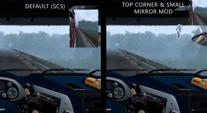 ETS2 1.54 - Верхний угол и маленькие зеркала ETS2 1.54 - Верхний угол и маленькие зеркала
