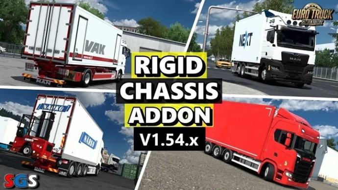 ETS2 1.54 - Набор дополнений жесткого шасси ETS2 1.54 - Набор дополнений жесткого шасси