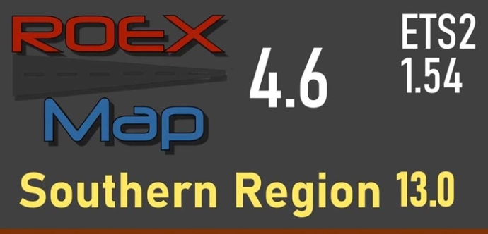 ETS2 1.54 - Roextended 4.6 – Southern Region 13.0 Road Connection ETS2 1.54 - Roextended 4.6 – Southern Region 13.0 Road Connection