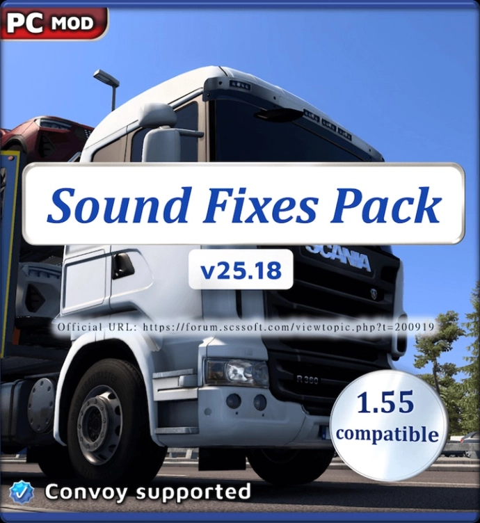 ETS2 1.55 - Sound Fixes Pack V25.18 Только бета-версия ETS2 1.55 - Sound Fixes Pack V25.18 Только бета-версия