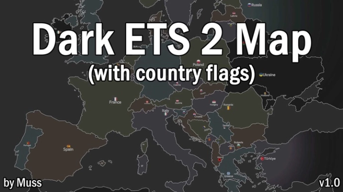 ETS2 1.54 - Темная фоновая карта V1.0 ETS2 1.54 - Темная фоновая карта V1.0