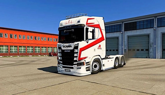 ETS2 1.54 - Скин Scania S Adonai (синий, красный и серый) V1.0 ETS2 1.54 - Скин Scania S Adonai (синий, красный и серый) V1.0