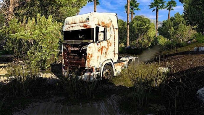 ETS2 1.54 - Обшарпанный скин Scania S Rusted V1.0 ETS2 1.54 - Обшарпанный скин Scania S Rusted V1.0