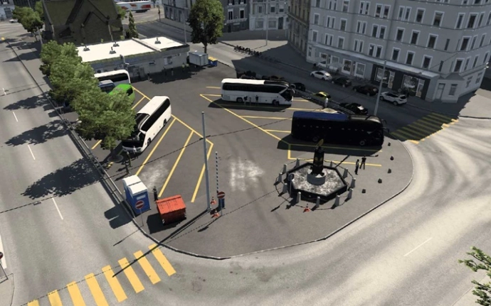 ETS2 1.54 - Перестройка автовокзала Женевы V0.1 ETS2 1.54 - Перестройка автовокзала Женевы V0.1