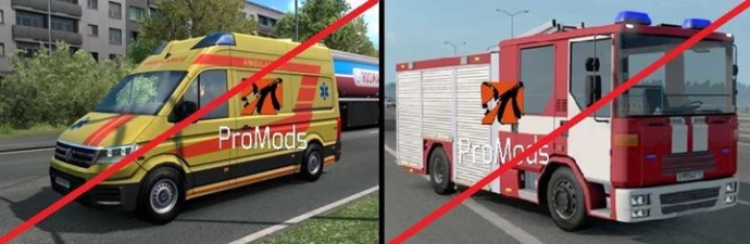 ETS2 1.54 - Promods Generic Ambulance & Firetruck Disabled V1.0 ETS2 1.54 - Promods Generic Ambulance & Firetruck Disabled V1.0