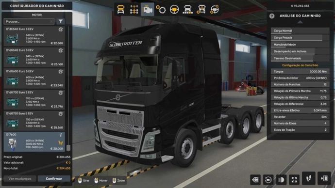 ETS2 1.55 - Двигатель Volvo FH16 D17 мощностью 600 л.с. V1.0 ETS2 1.55 - Двигатель Volvo FH16 D17 мощностью 600 л.с. V1.0