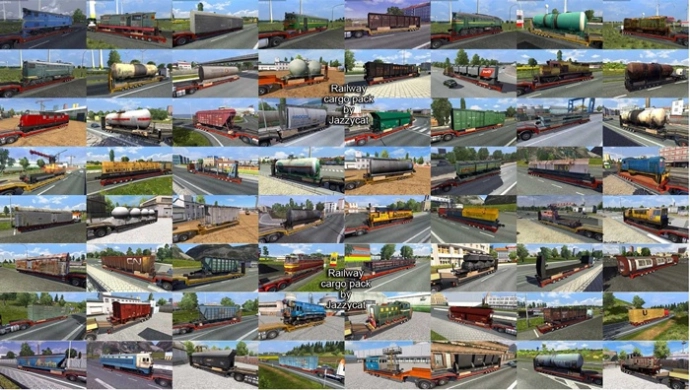 ETS2 1.54 - Пакет железнодорожных грузов V4.6 ETS2 1.54 - Пакет железнодорожных грузов V4.6