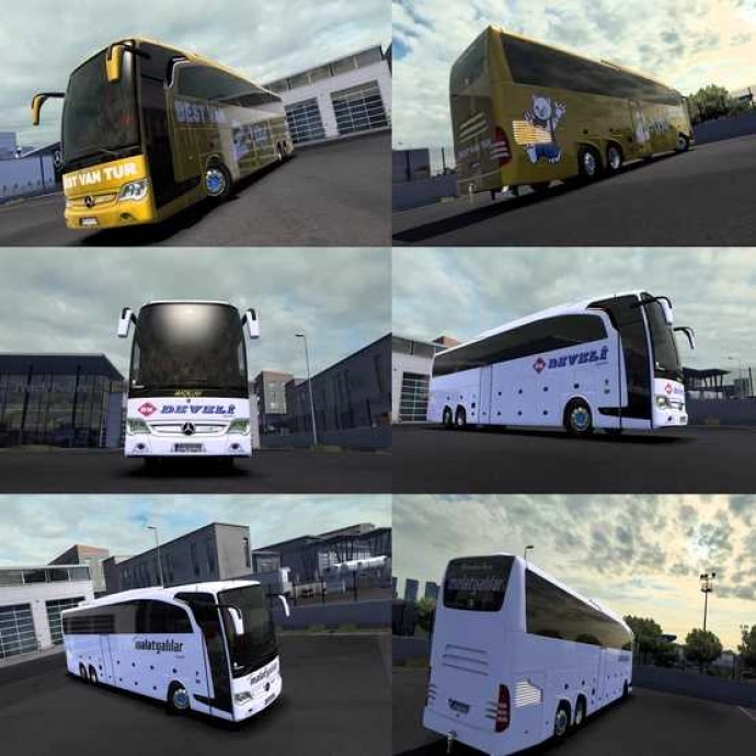 ETS2 1.54 - Набор скинов для Mercedes-Benz Travego 17 V1.0 ETS2 1.54 - Набор скинов для Mercedes-Benz Travego 17 V1.0